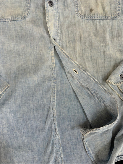 HERCULES 50s Vintage Chambray Long Sleeve Shirt