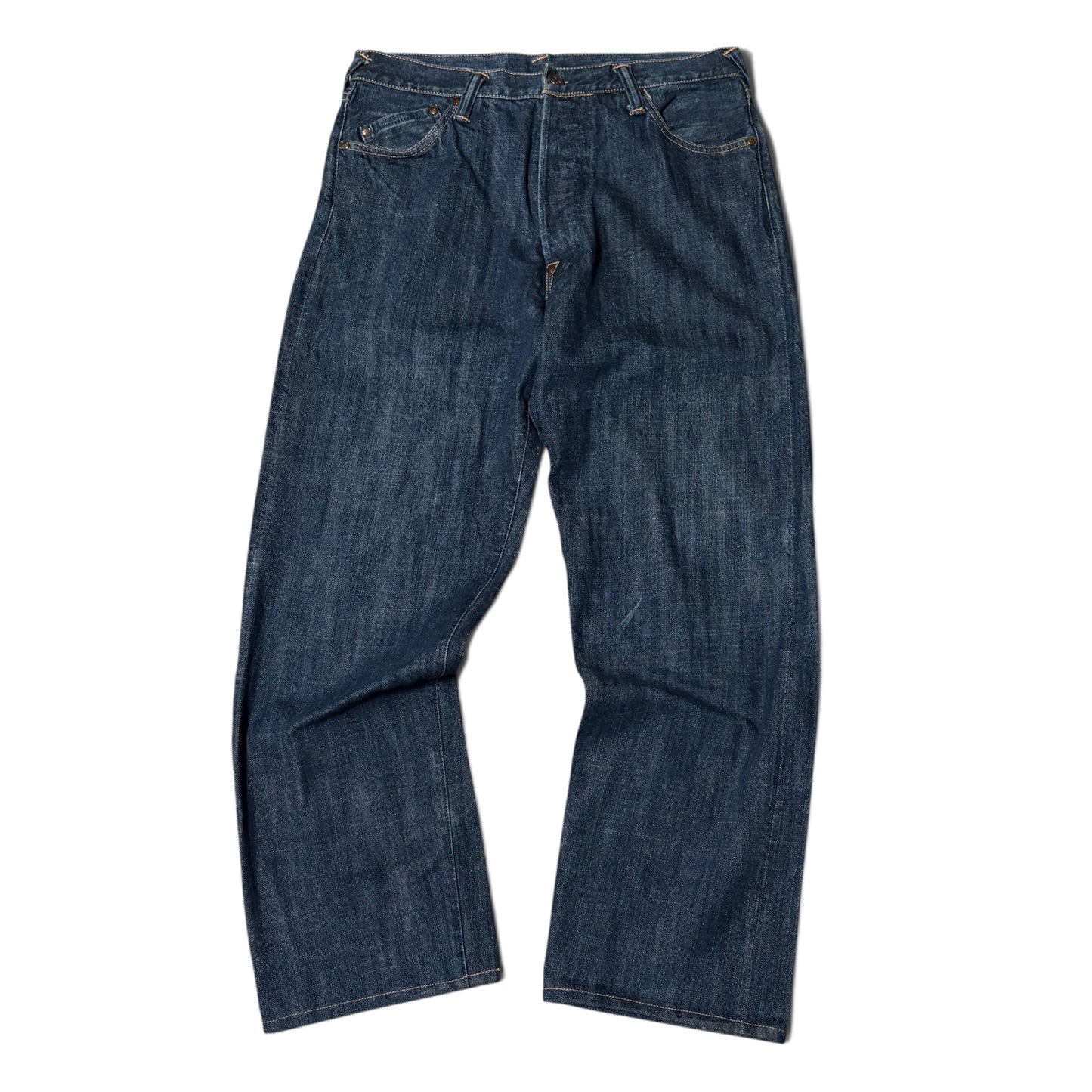 EVISU YAMANE Daikoku Painted Selvedge Jeans Size 34×32