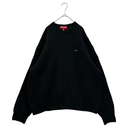 SUPREME 25AW Small Box Logo Waffle Sweater Black Size XL
