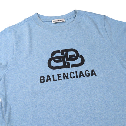 BALENCIAGA BB Logo Printed Cotton T-Shirt Size XS