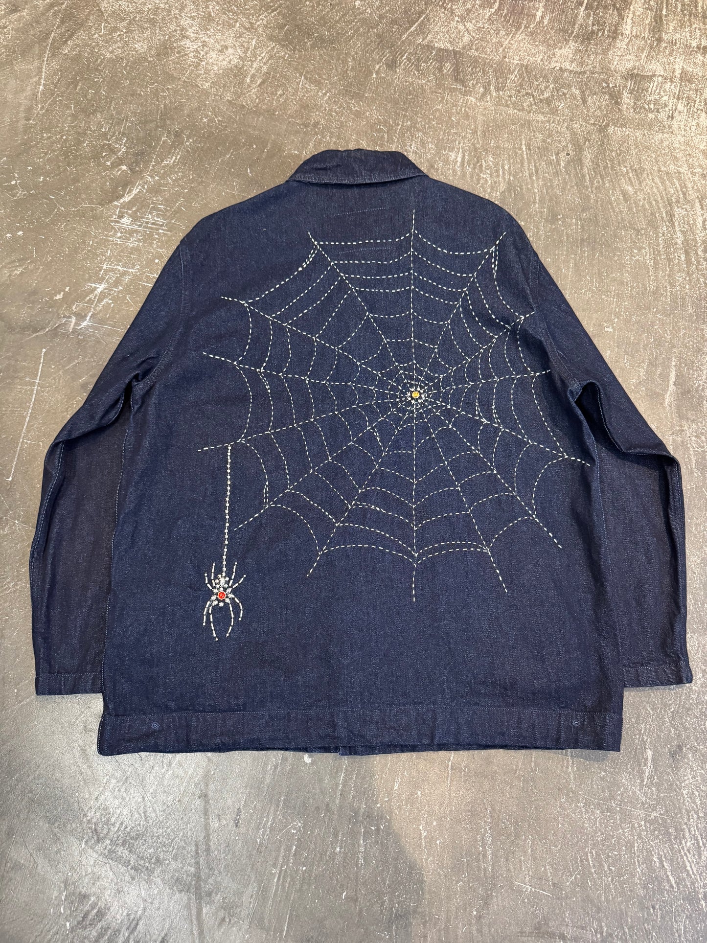 Vintage UNDIS × Rat Indigo Heavy Cotton Sleeve Shirt Size 40