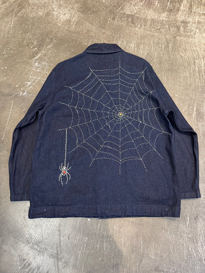 Vintage UNDIS × Rat Indigo Heavy Cotton Sleeve Shirt Size 40