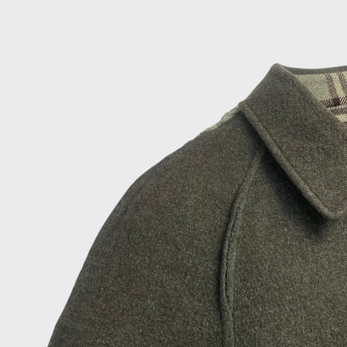 Burberrys' 90s Reversible Wool Short Coat Nova Check Size M