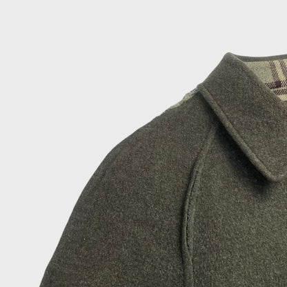 Burberrys' 90s Reversible Wool Short Coat Nova Check Size M