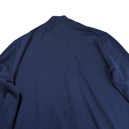 Prada Navy Virgin Wool Zip Up Drivers Knit Size 48