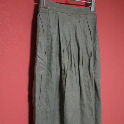 ISSEY MIYAKE 70s Asymmetric Linen Wrap Wide Pants Size 9