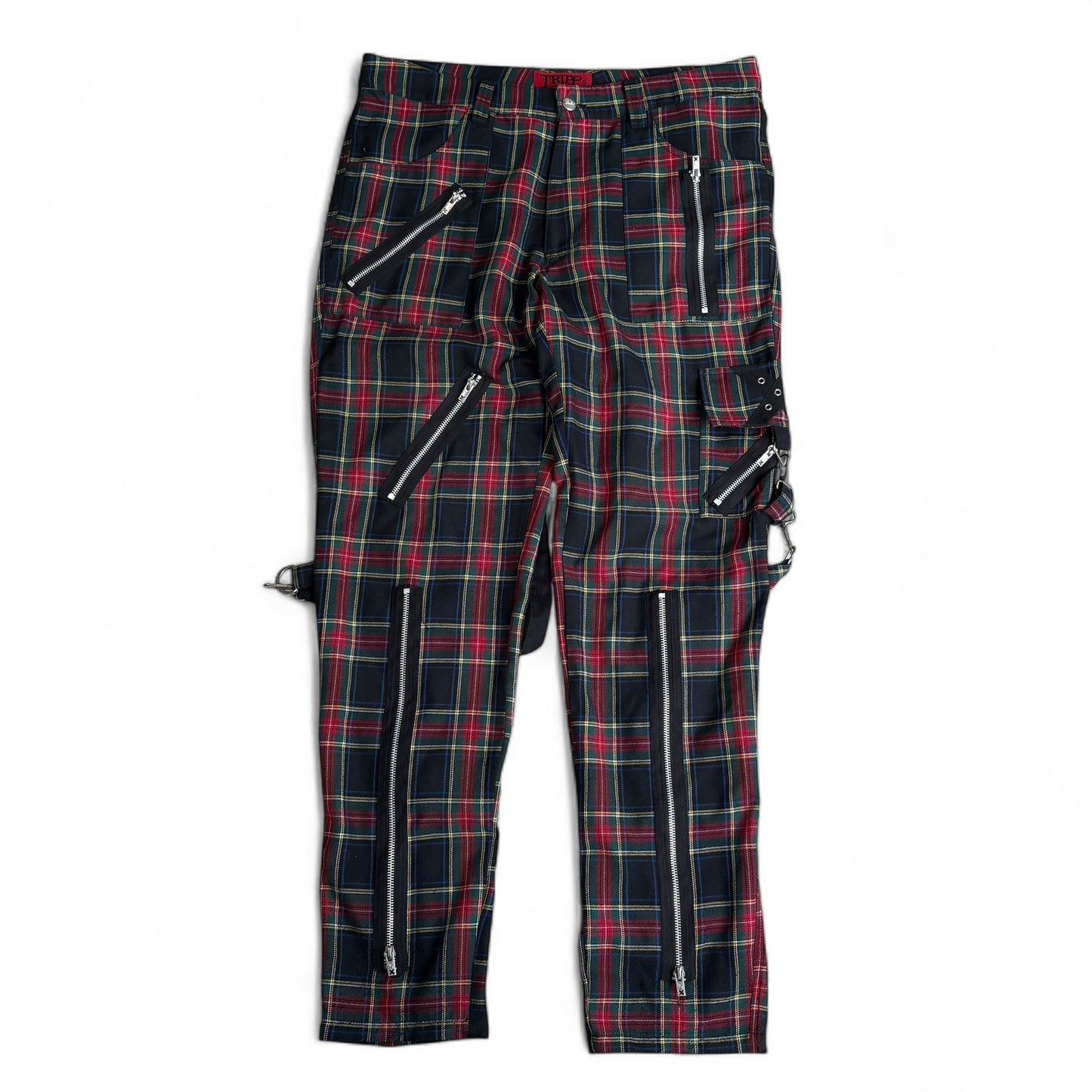 Vintage TRIPP NYC Tartan Check Bondage Pants Size 32