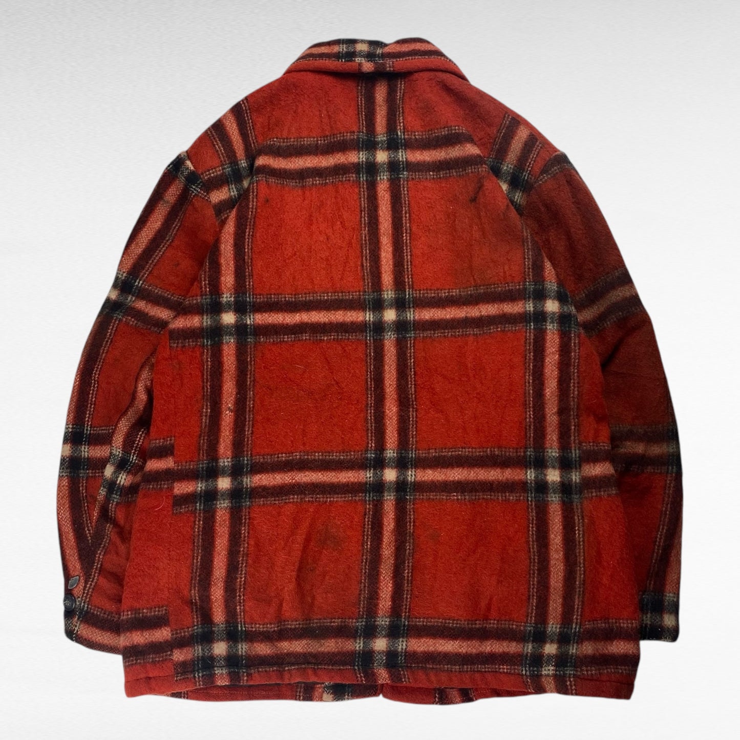 Buck Skin Brand 60s Plaid Wool Jacket Talon Zipper Size L