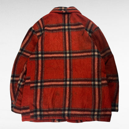 Buck Skin Brand 60s Plaid Wool Jacket Talon Zipper Size L