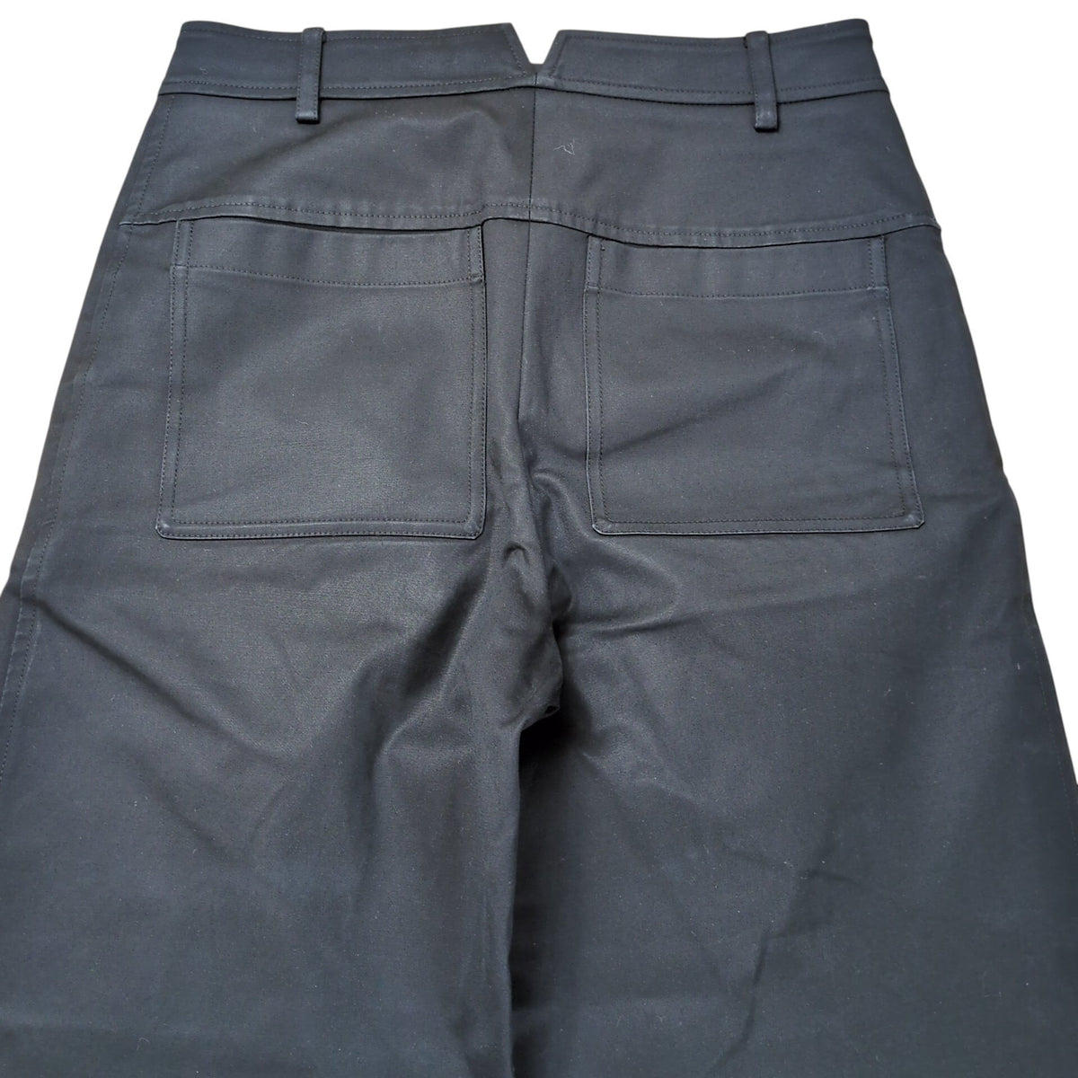 HERMES Cotton Gabardine Wide Trousers Pants Size 36
