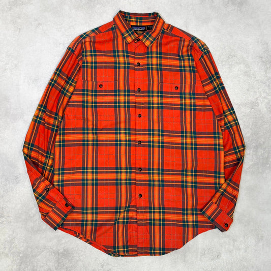 Patagonia 90s Cotton Check Long Sleeve Portugal Made Size M