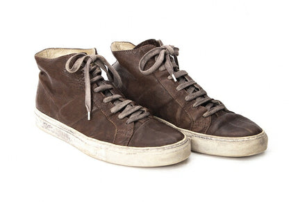 Y's for men Distressed Leather Sneakers Brown Size 28cm