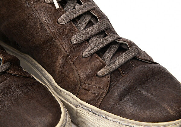 Y's for men Distressed Leather Sneakers Brown Size 28cm