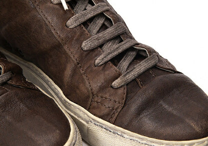 Y's for men Distressed Leather Sneakers Brown Size 28cm