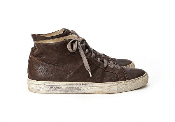 Y's for men Distressed Leather Sneakers Brown Size 28cm