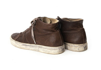 Y's for men Distressed Leather Sneakers Brown Size 28cm