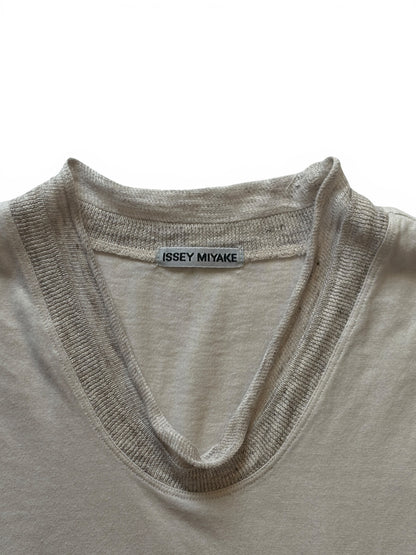 Issey Miyake Beige T-Shirt Size XS
