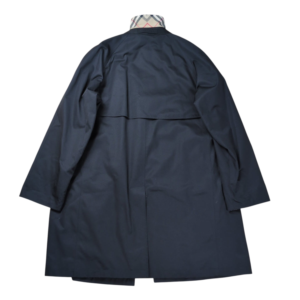 BURBERRY LONDON Black Burberry Check Balmacaan Coat