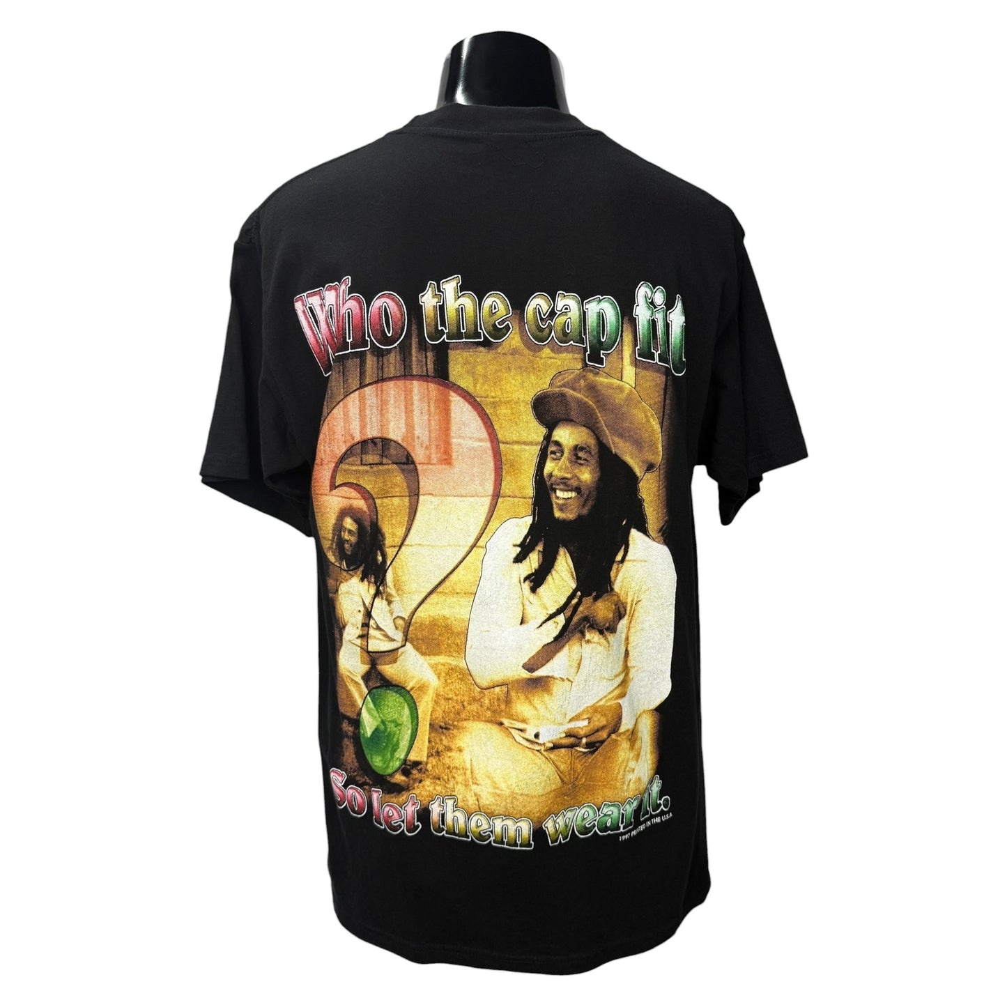 BOB MARLEY 90s Vintage "Songs Of Rap T-Shirt Size XL