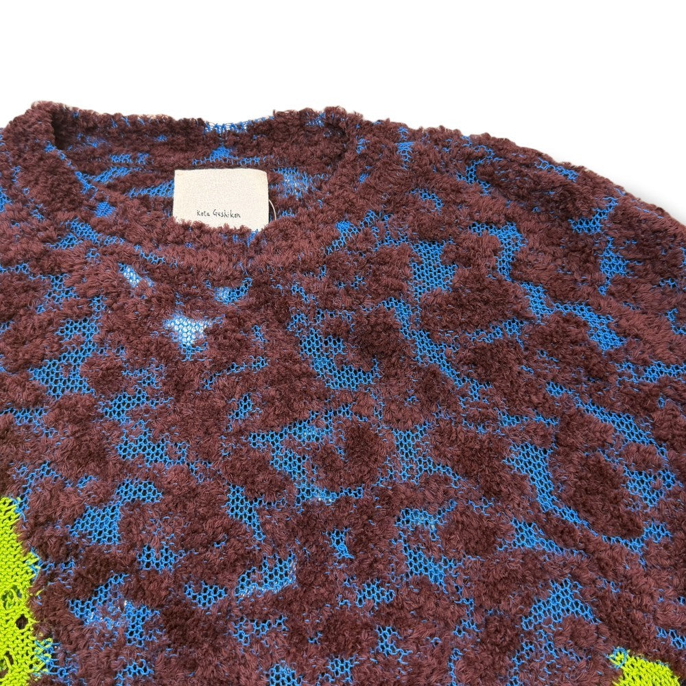 KOTA GUSHIKEN 26SS Collaged Knit Sweater Green Size 2