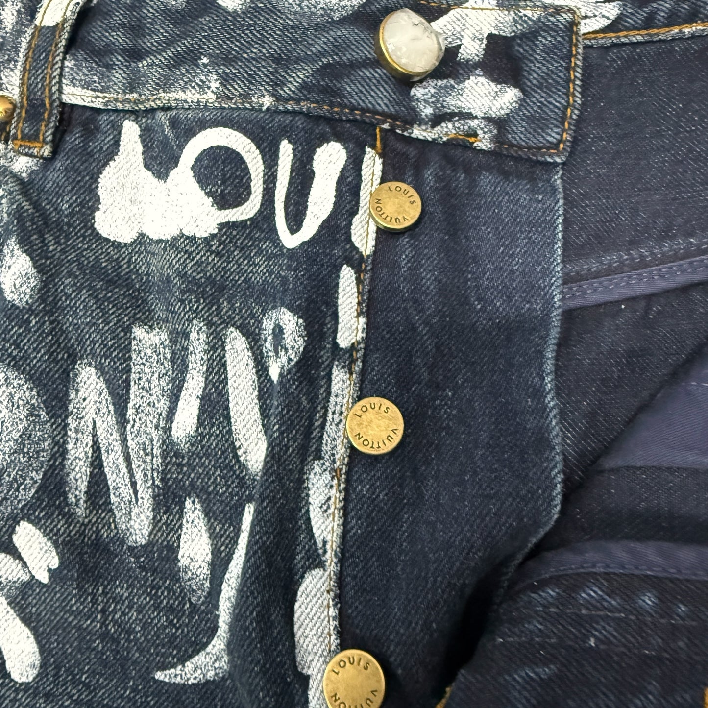 LOUIS VUITTON 25AW NIGO x Pharrell Denim Pants Size 30