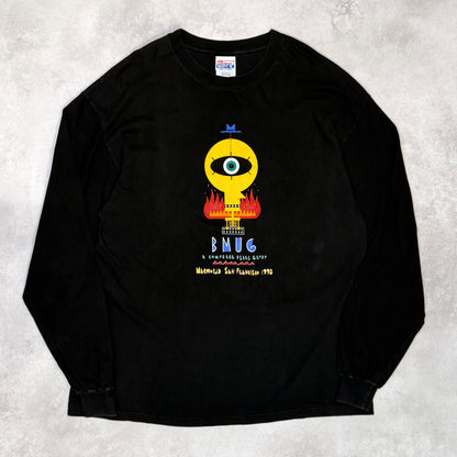 BMUG Macintosh 90s Macworld 1995 Graphic Black Size XL