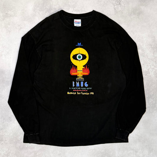 BMUG Macintosh 90s Macworld 1995 Graphic Black Size XL