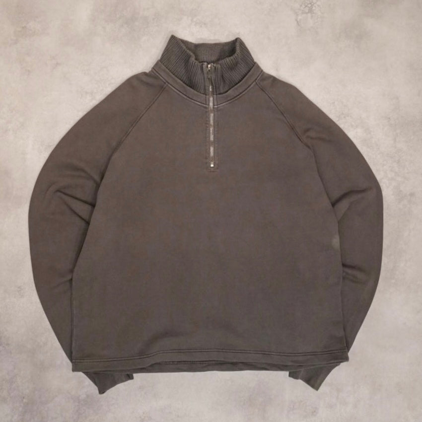 C.P. COMPANY half Half zip high neck long sleeve sweatshirt Gray Size XL
