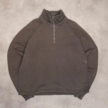 C.P. COMPANY half Half zip high neck long sleeve sweatshirt Gray Size XL
