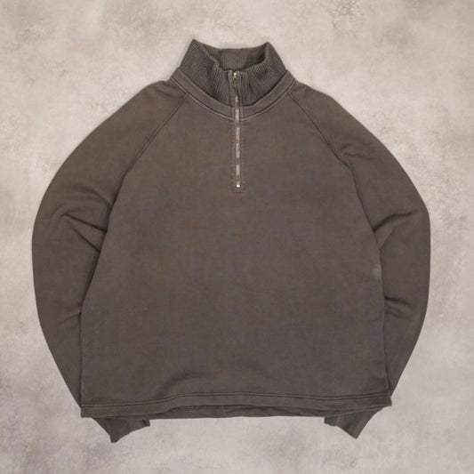 C.P. COMPANY half Half zip high neck long sleeve sweatshirt Gray Size XL