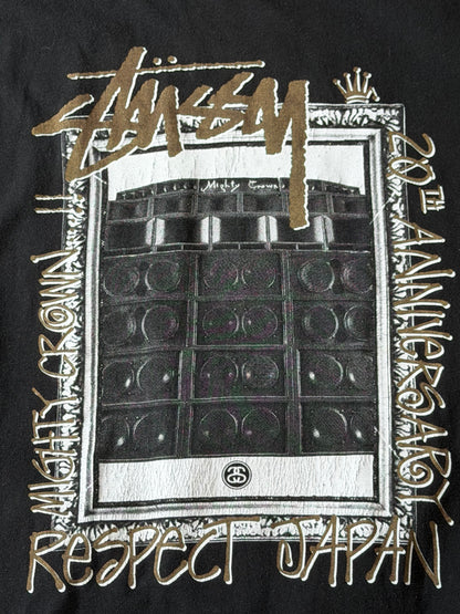 MIGHTY CROWN STUSSY 20th Anniv. T-Shirt Black Size M
