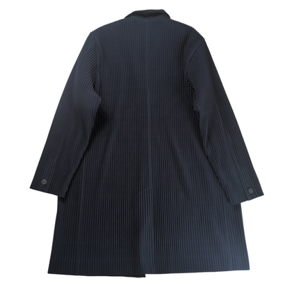 HOMME PLISSE ISSEY MIYAKE 3B Pleats Coat Navy Size 1