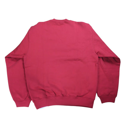 Balenciaga Red Cotton Mini Logo Printed Sweatshirt Size S