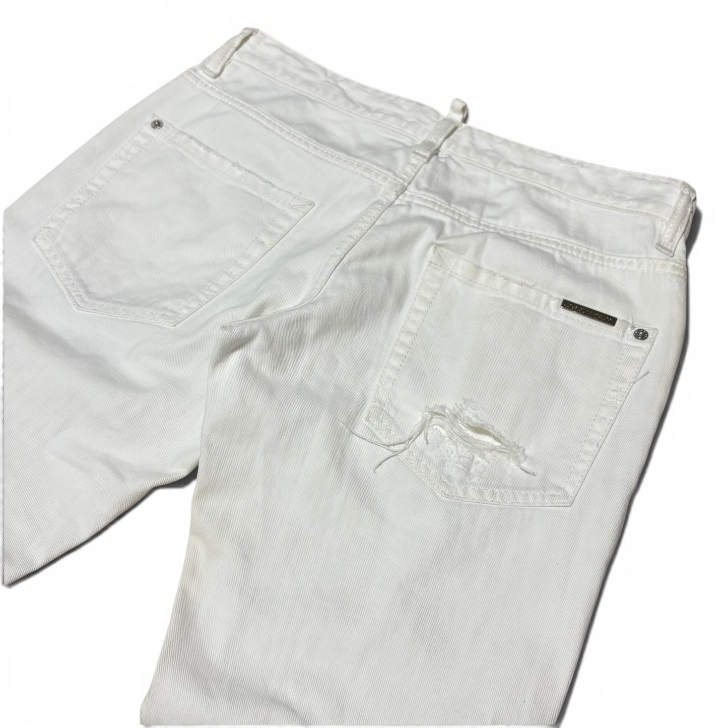 Dsquared2 White Denim Jeans Size 46