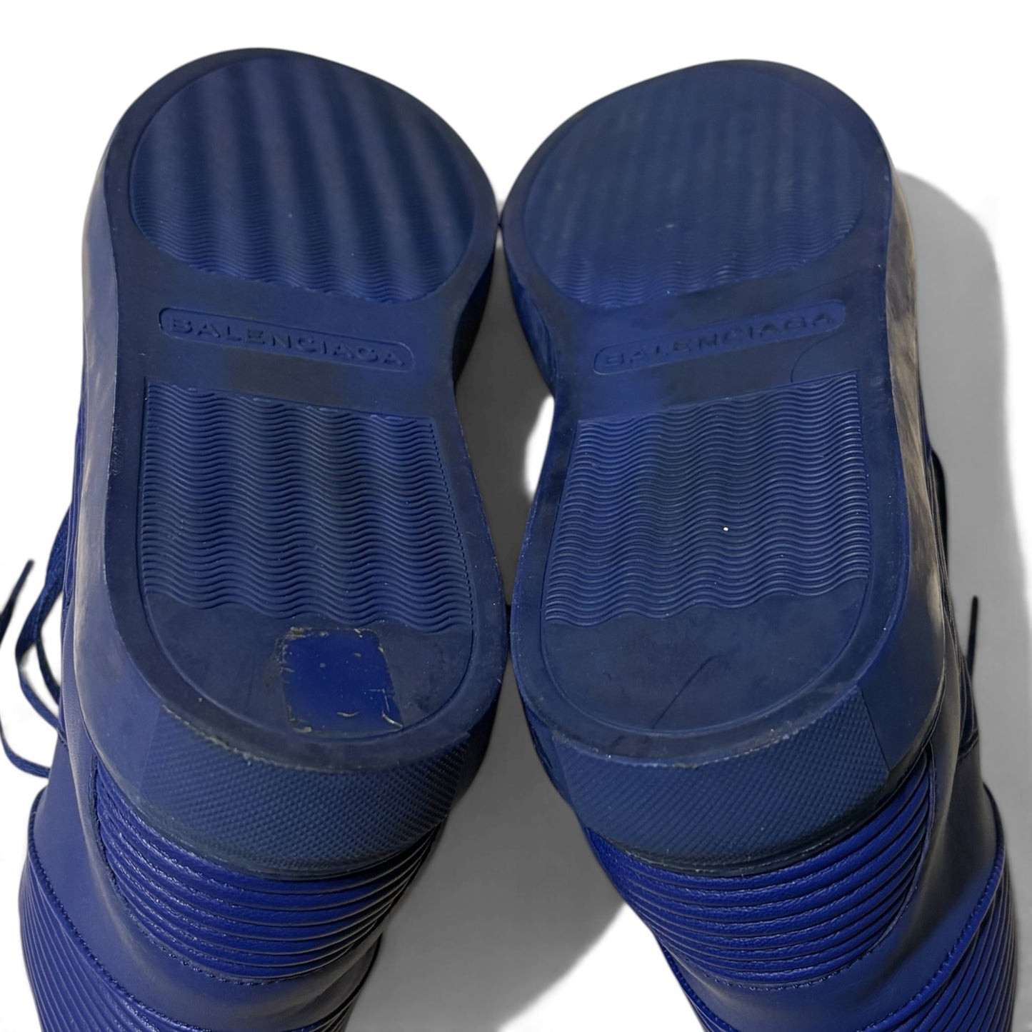 Balenciaga Panelled Leather High Blue Size 41