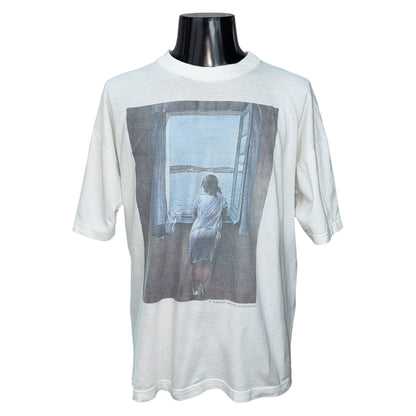 SALVADOR DALI 90s Figure at a Window Art T-Shirt Size L