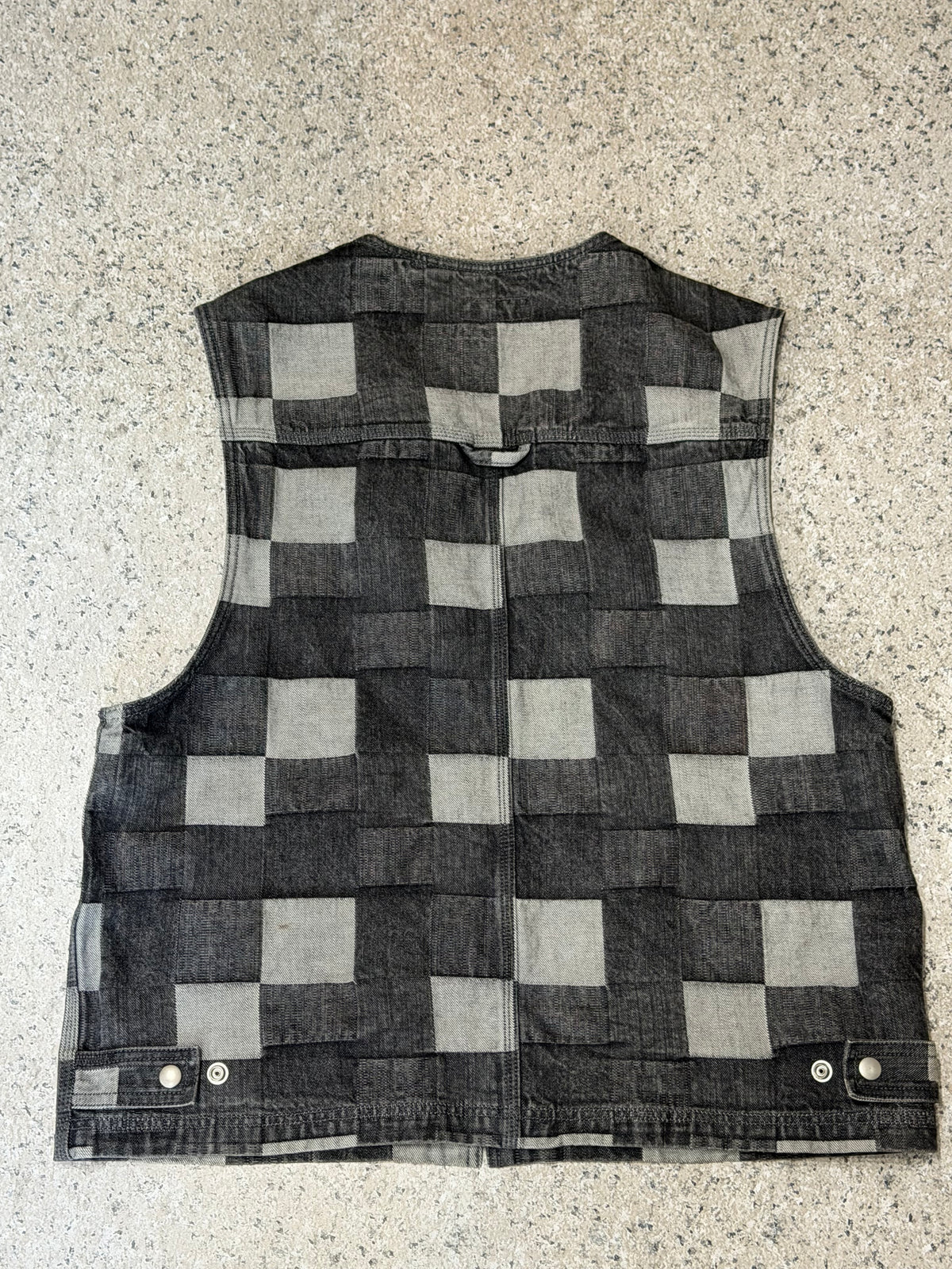 Supreme Patched Denim Vest Black Size L