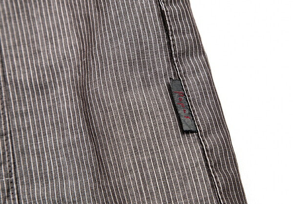 Papas Cotton Linen Stripe Tailored Blazer Brown-Gray Size M
