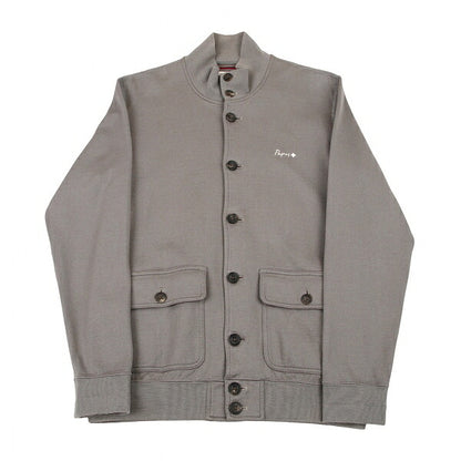 Papas Logo Embroidered Sweat Jacket Gray Size M