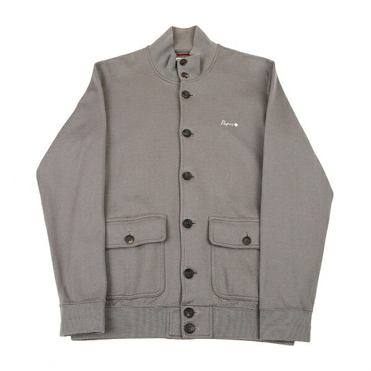 Papas Logo Embroidered Sweat Jacket Gray Size M
