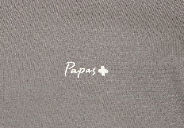 Papas Logo Embroidered Sweat Jacket Gray Size M