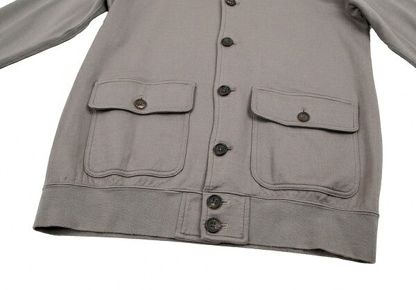 Papas Logo Embroidered Sweat Jacket Gray Size M
