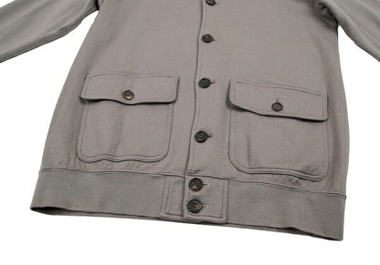 Papas Logo Embroidered Sweat Jacket Gray Size M