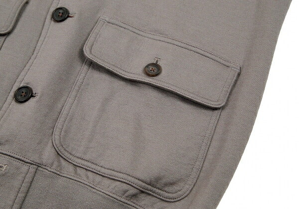 Papas Logo Embroidered Sweat Jacket Gray Size M