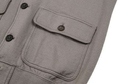 Papas Logo Embroidered Sweat Jacket Gray Size M