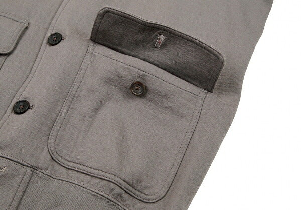 Papas Logo Embroidered Sweat Jacket Gray Size M