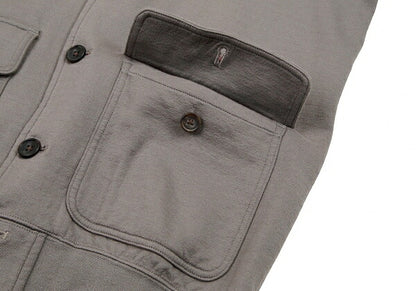 Papas Logo Embroidered Sweat Jacket Gray Size M