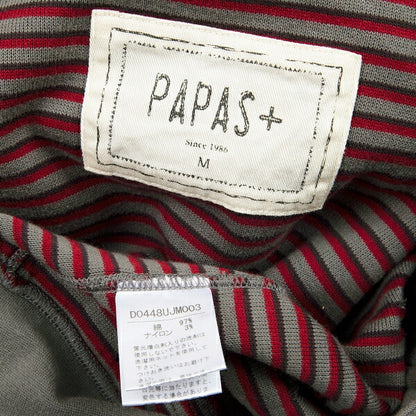 Papas Logo Embroidered Sweat Jacket Gray Size M