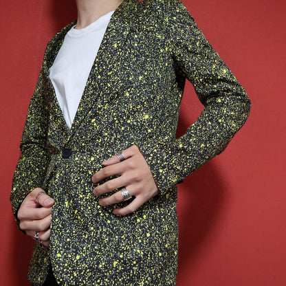JOHN LAWRENCE SULLIVAN Yellow Pop Dot Pattern Jacket Size XS