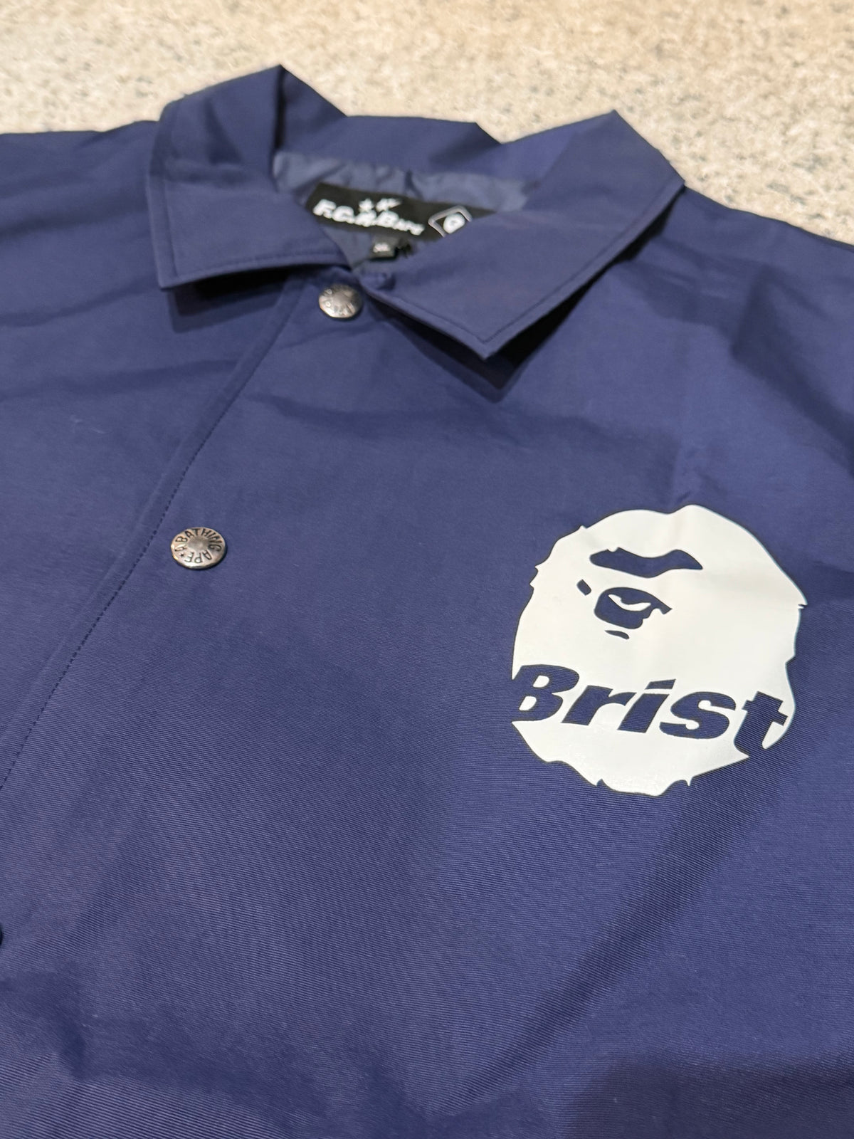 Bape F.C.R.BAPE Coach Jacket Navy Size XL